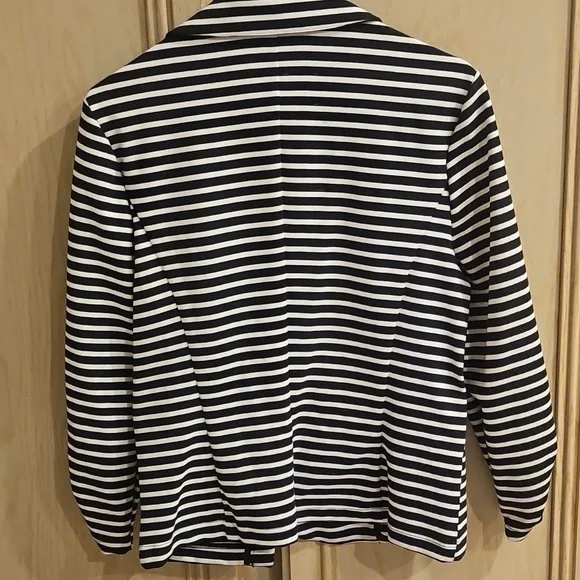 Black and White Striped Women's Blazer - Picture 4 of 4